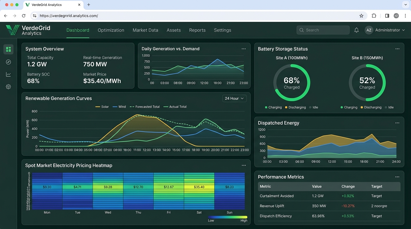 VerdeGrid Analytics interface preview